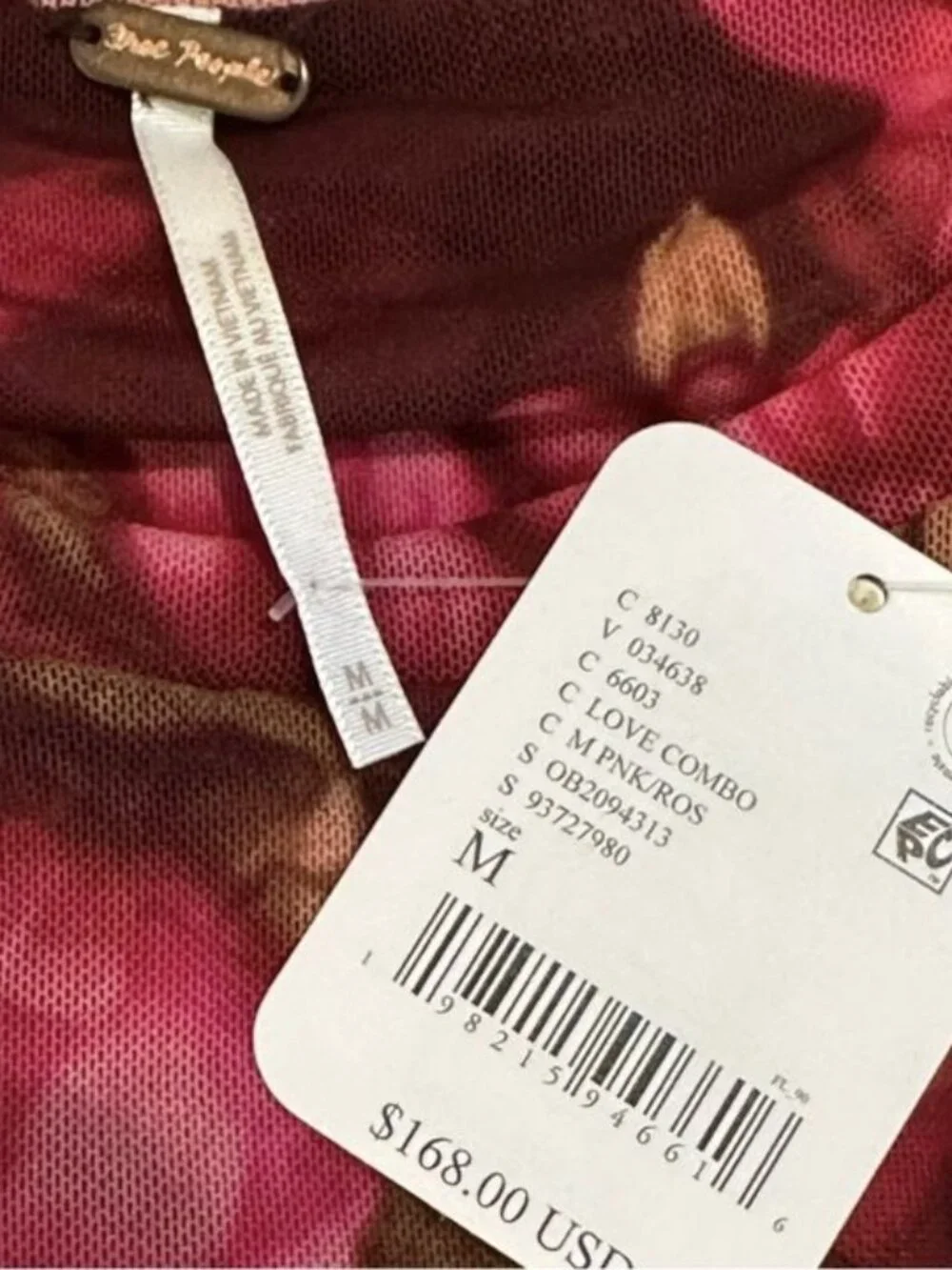Free People Floral Mesh Long Sleeve Maxi Dress S